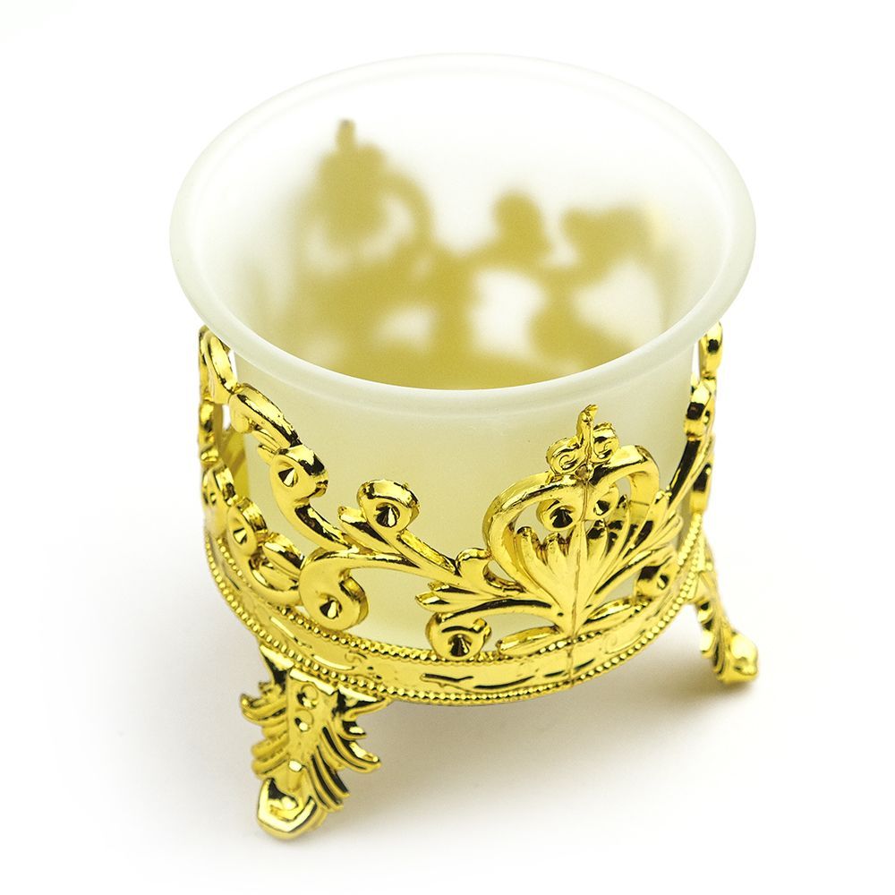 Настольная лампада Барокко (цвет золото) матовое стекло