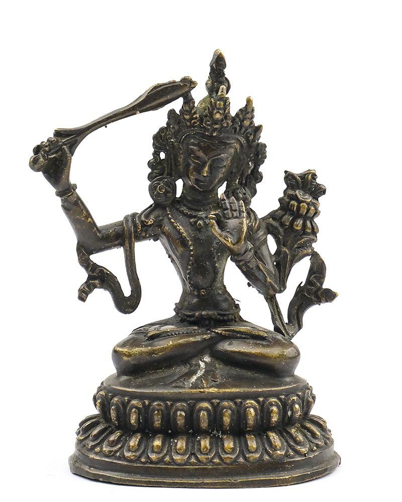 Статуя Манджушри (10 см) бронзовая