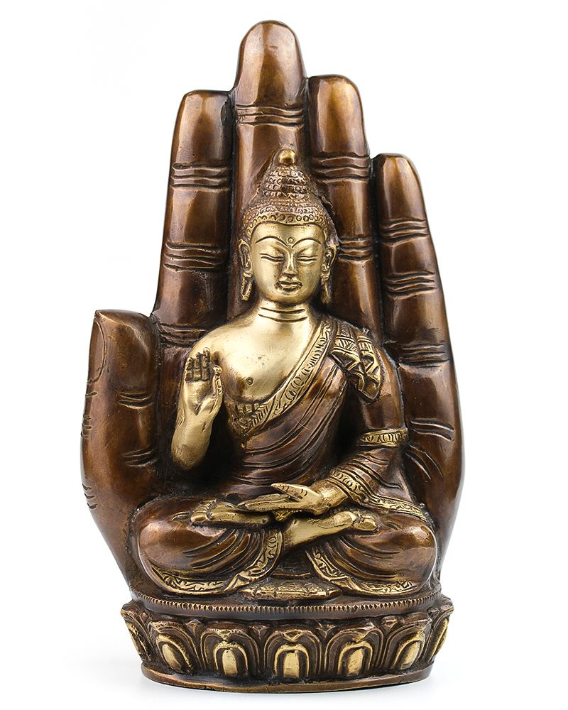 Статуя Будда в ладони (Витарка мудра), 23.5 см
