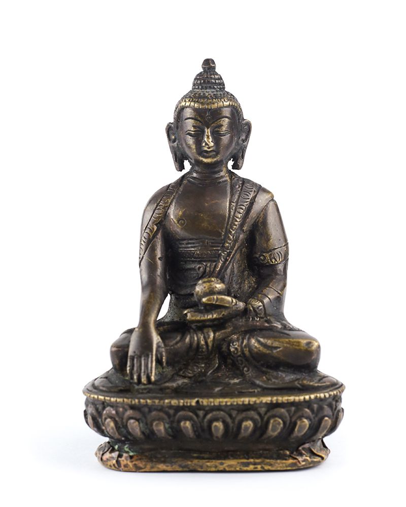Статуя Будда (Бхумиспарша Мудра) 14 см бронзовая