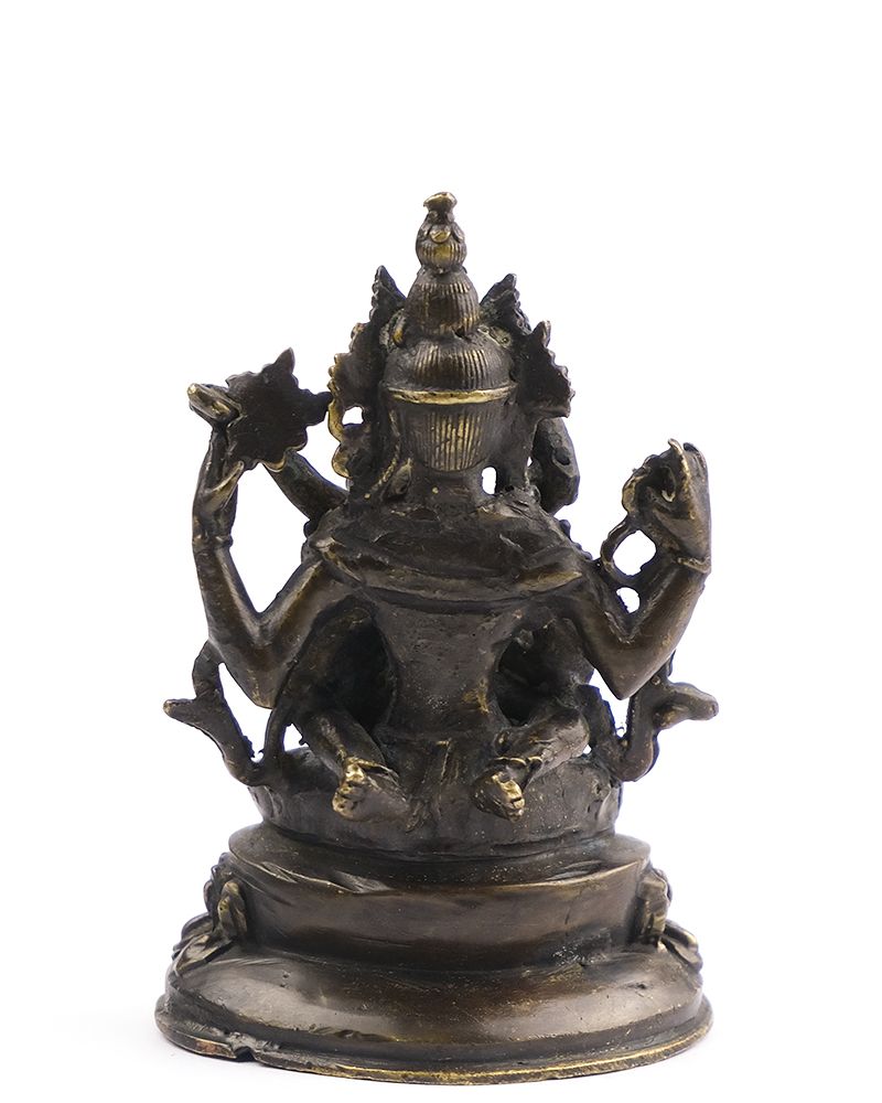 Статуя Авалокитешвара Яб-Юм (10 см) бронзовая