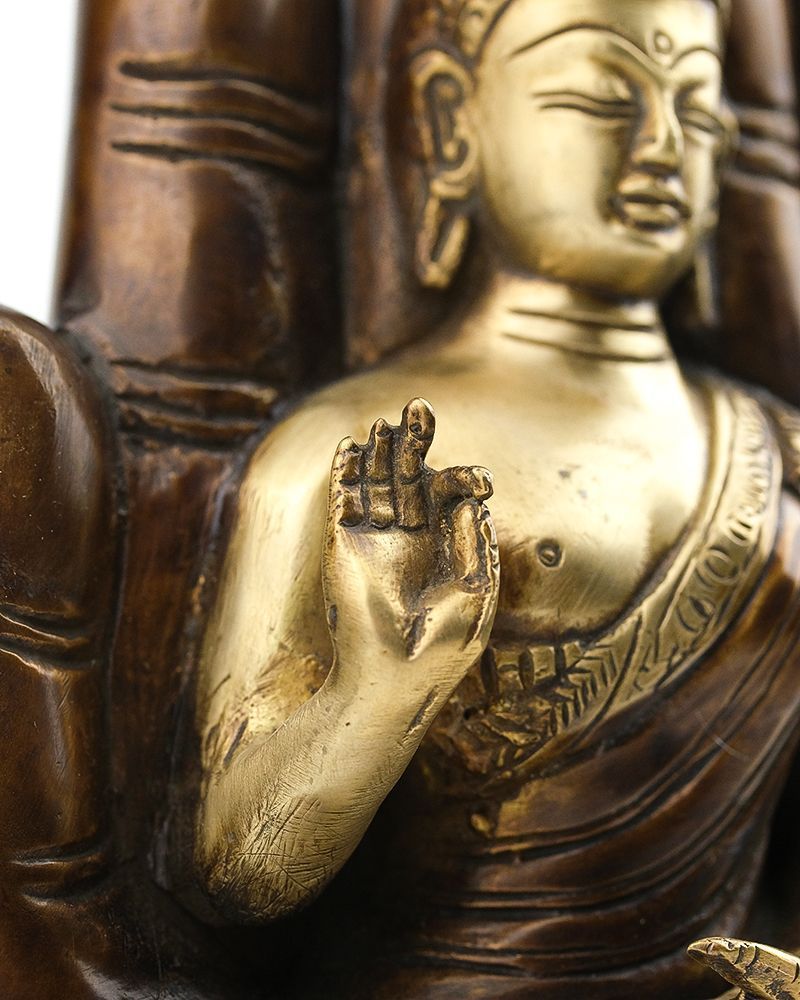 Статуя Будда в ладони (Витарка мудра), 23.5 см