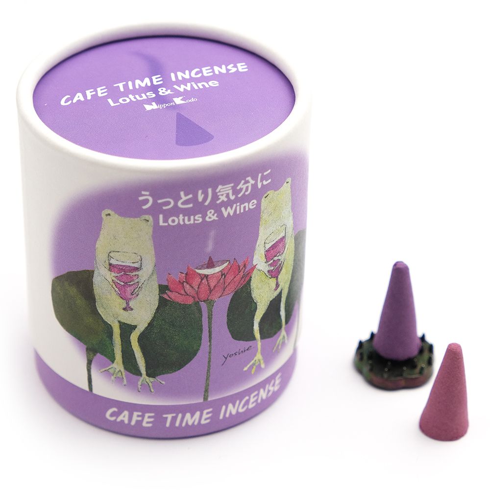 Японские конусные благовония Лотос и Вино (Lotus & Wine) CAFE TIME INCENSE
